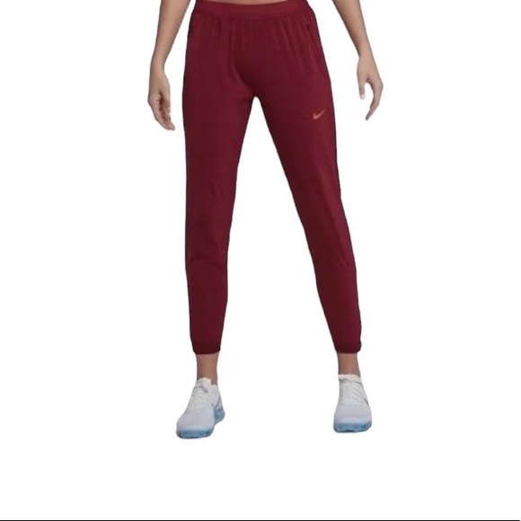 NIKE Women’s DRY-fit  Burgundy RUNNING STADIUM/ JOGGER PANTS - Picture 1 of 6